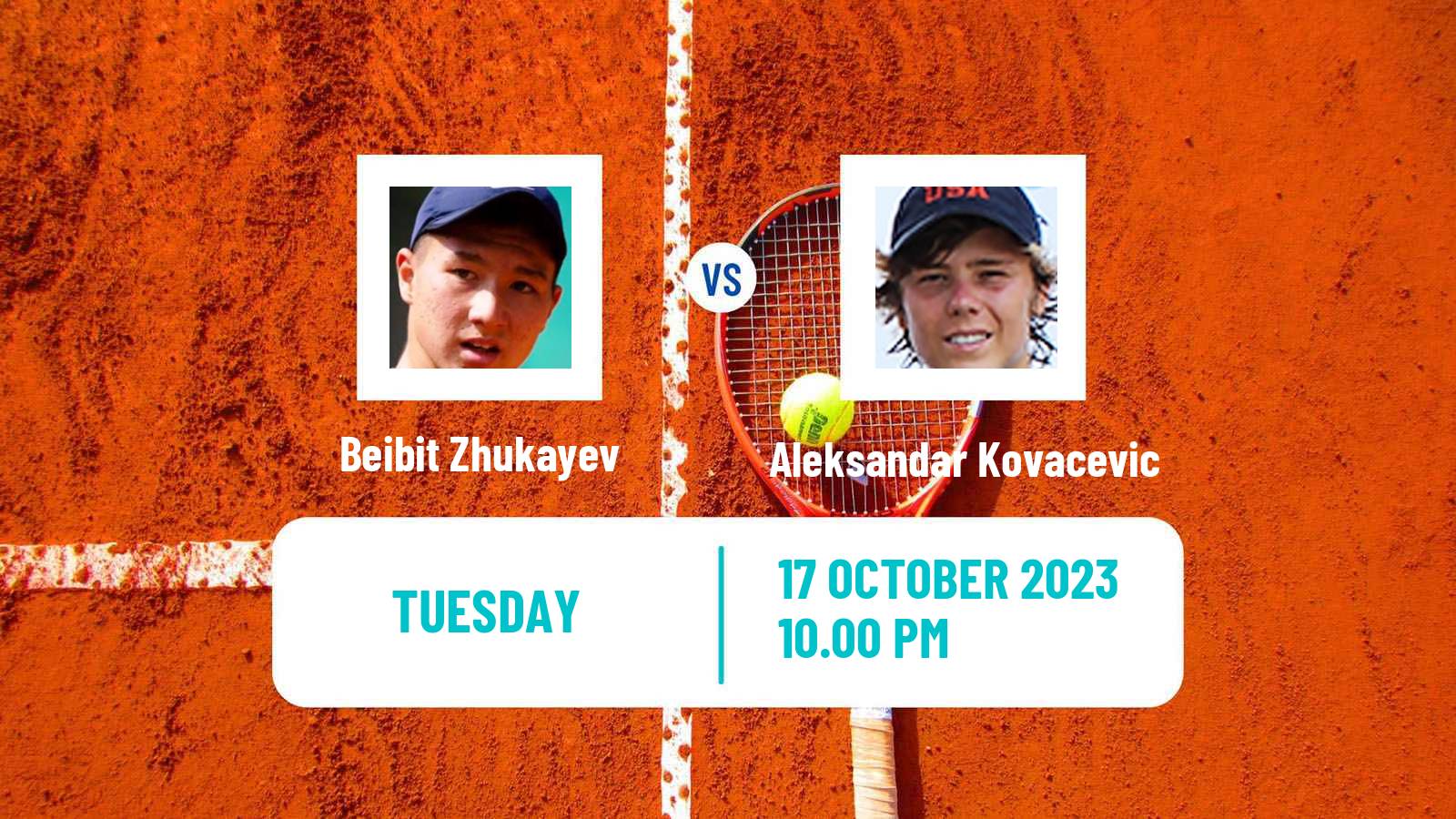 Tennis Shenzhen 3 Challenger Men Beibit Zhukayev - Aleksandar Kovacevic