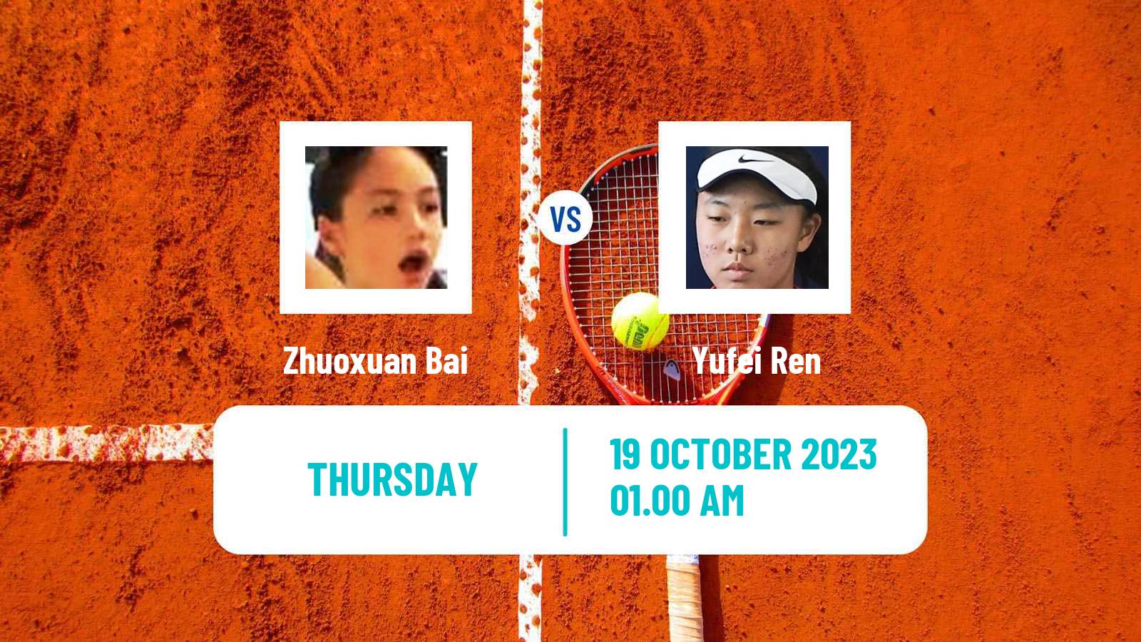 Tennis ITF W100 Shenzhen Women Zhuoxuan Bai - Yufei Ren