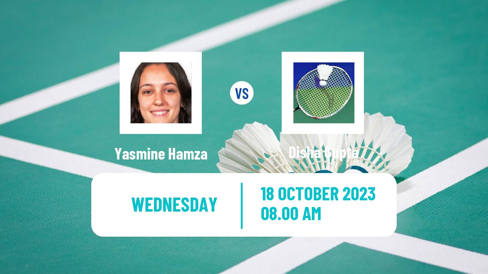 Badminton BWF World Tour Abu Dhabi Masters Women Yasmine Hamza - Disha Gupta