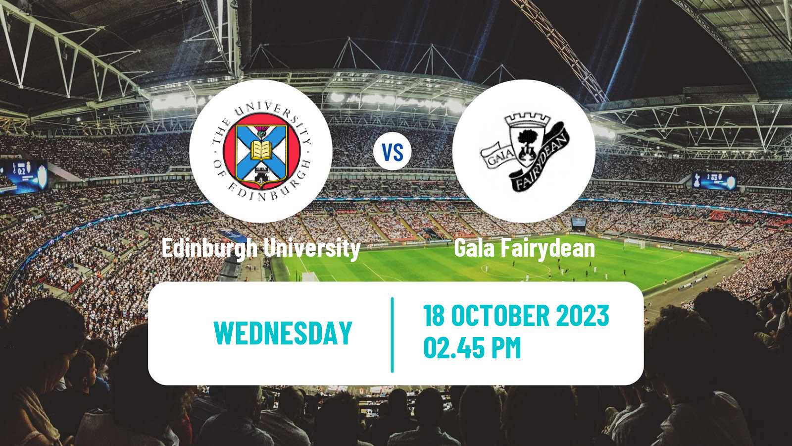 Soccer Scottish Lowland League Edinburgh University - Gala Fairydean