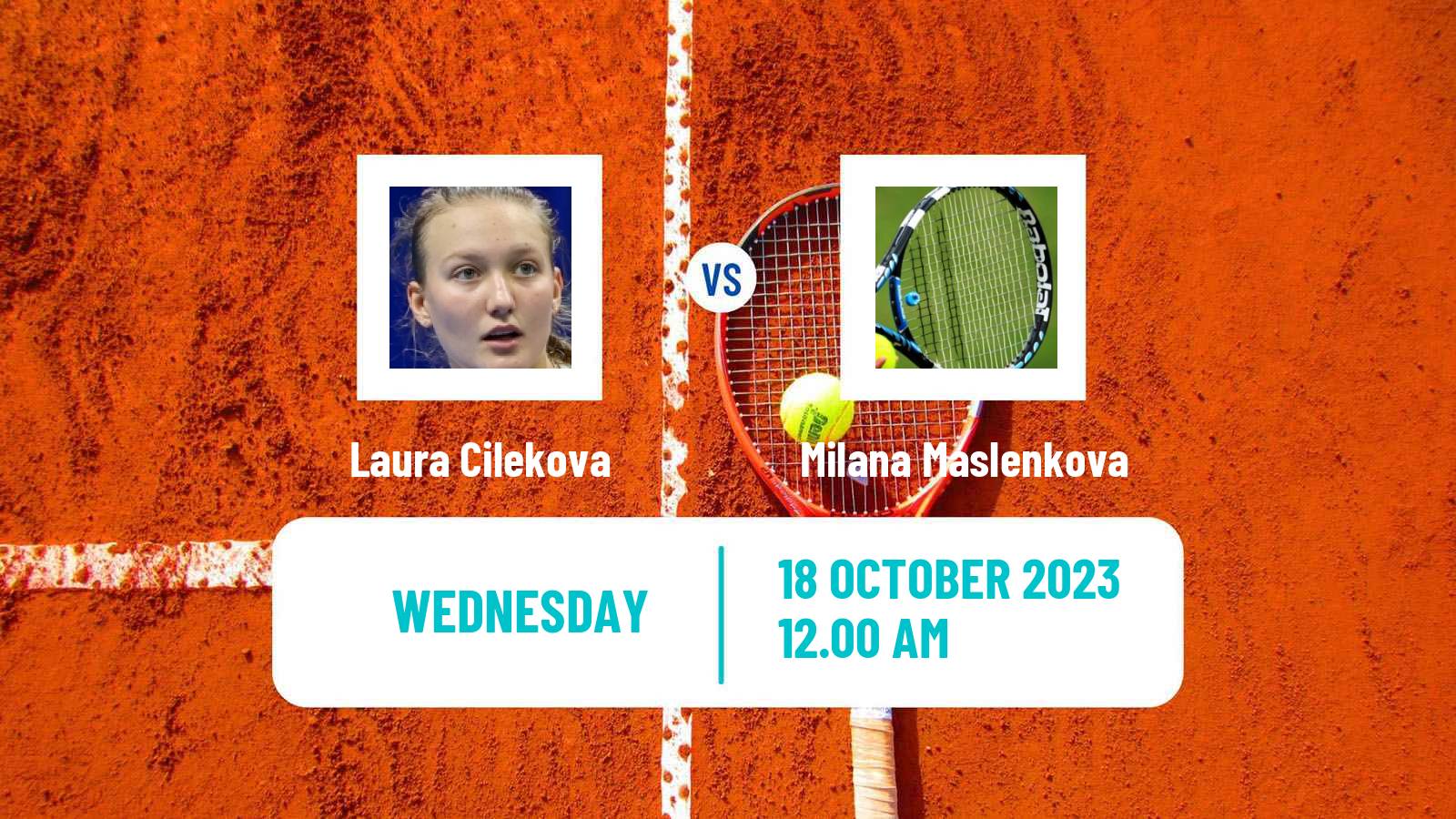 Tennis ITF W15 Hua Hin 2 Women Laura Cilekova - Milana Maslenkova