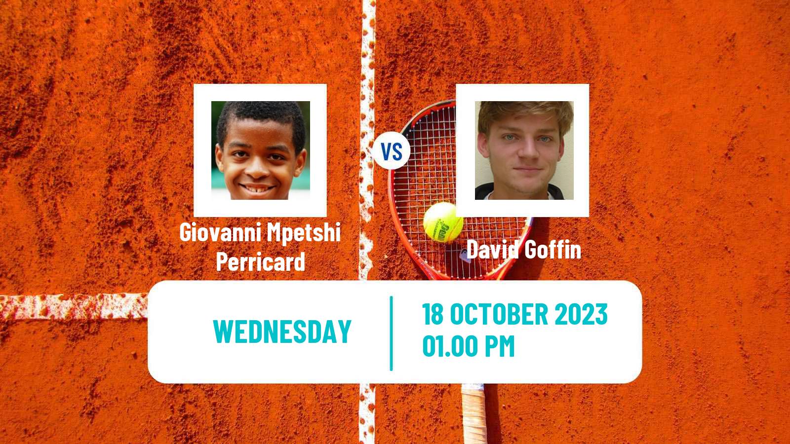 Tennis ATP Antwerp Giovanni Mpetshi Perricard - David Goffin