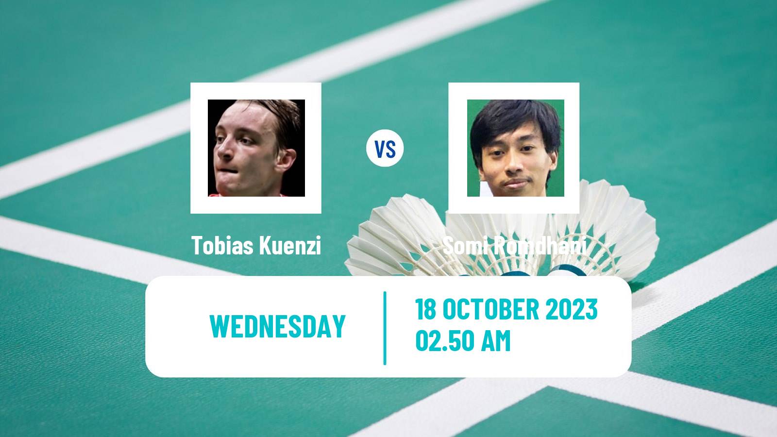 Badminton BWF World Tour Abu Dhabi Masters Men Tobias Kuenzi - Somi Romdhani