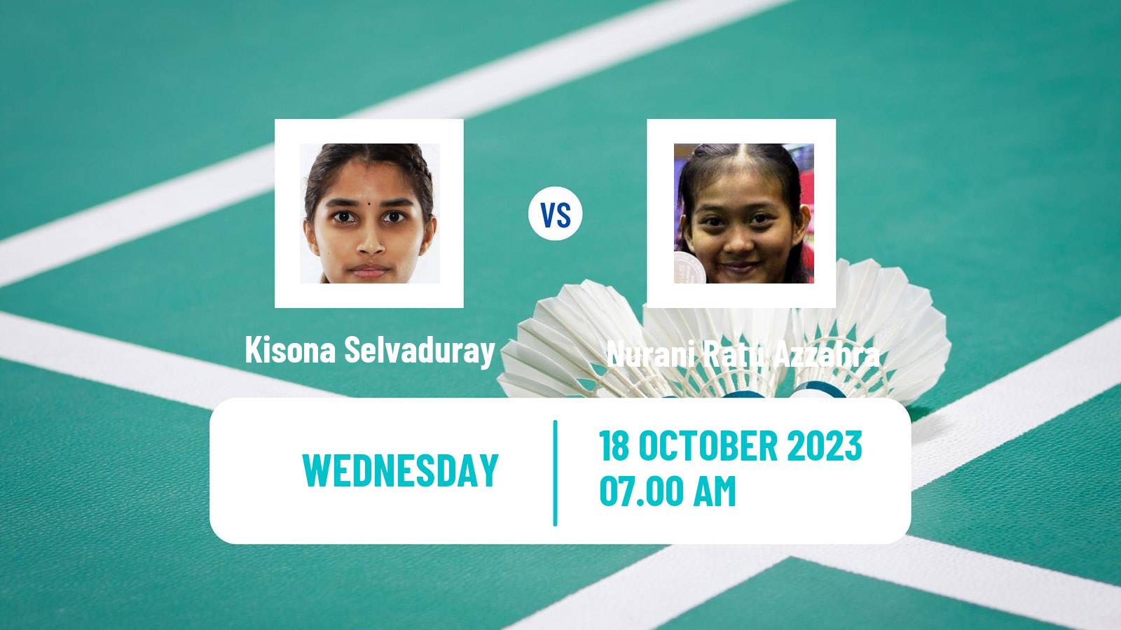 Badminton BWF World Tour Abu Dhabi Masters Women Kisona Selvaduray - Nurani Ratu Azzahra