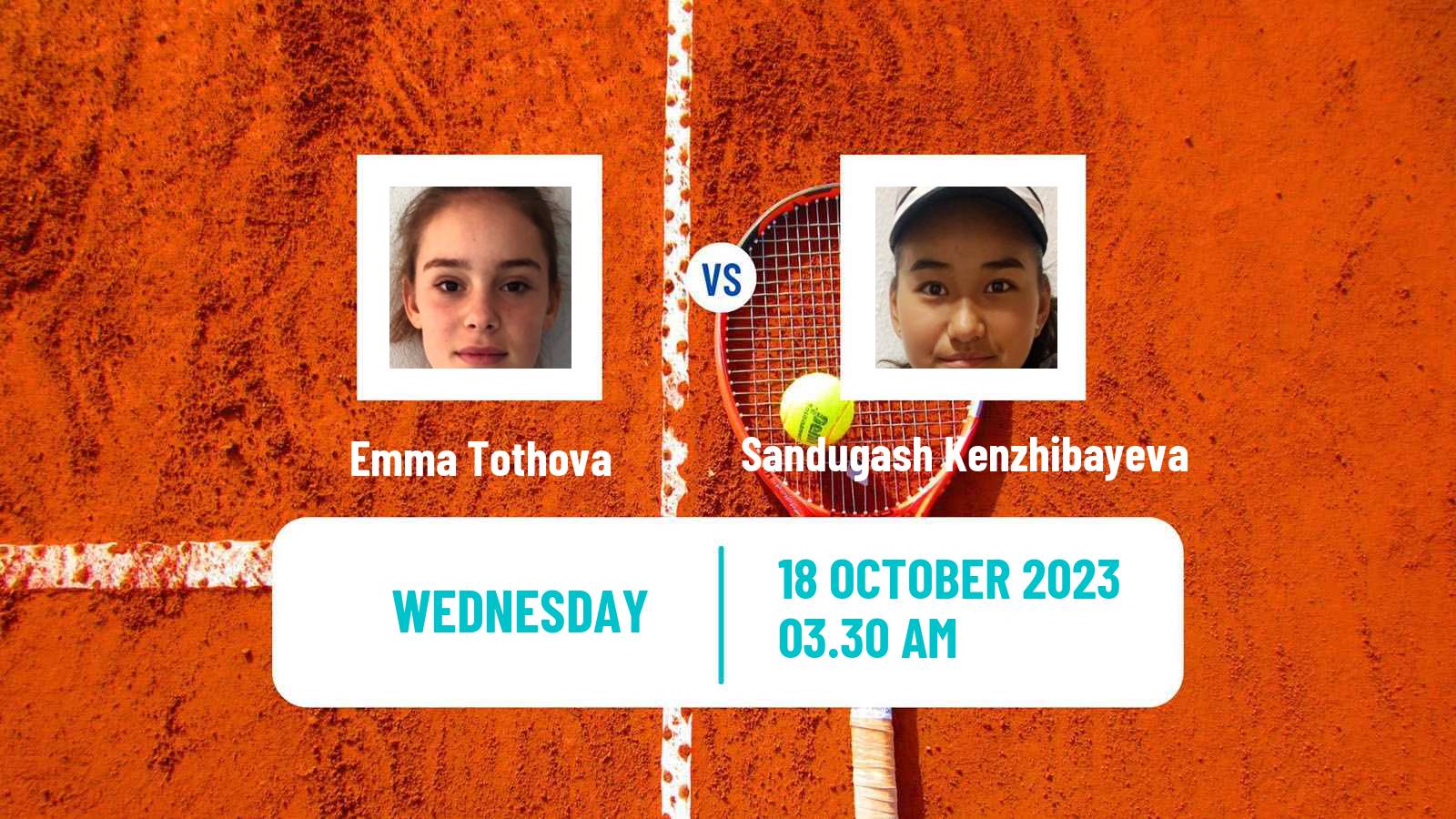 Tennis ITF W15 Sharm Elsheikh 22 Women Emma Tothova - Sandugash Kenzhibayeva