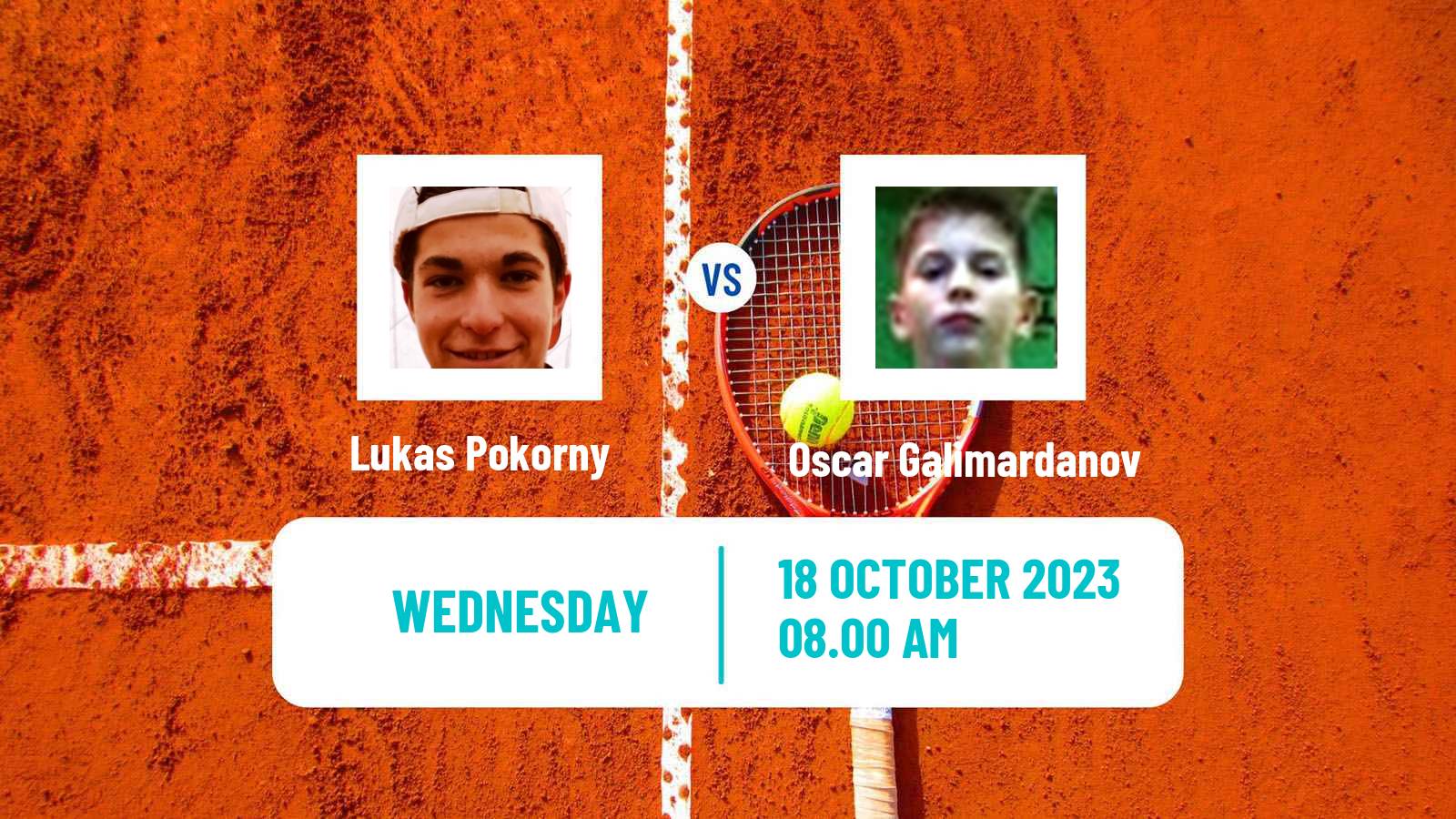 Tennis ITF M15 Sharm Elsheikh 22 Men Lukas Pokorny - Oscar Galimardanov