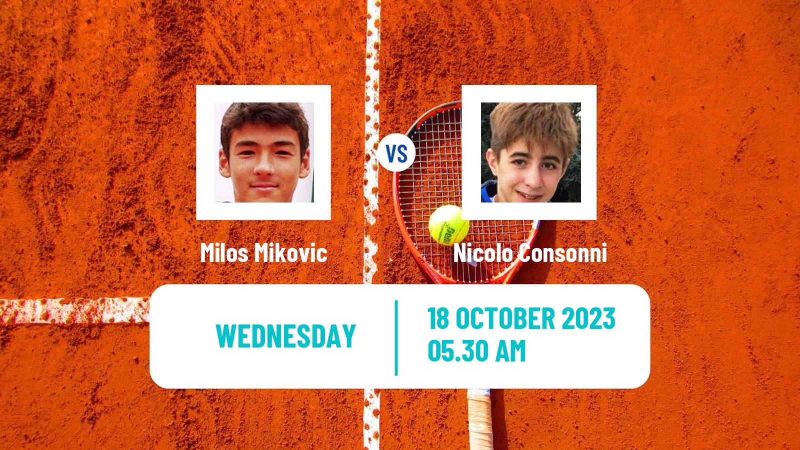 Tennis ITF M15 Sharm Elsheikh 22 Men Milos Mikovic - Nicolo Consonni
