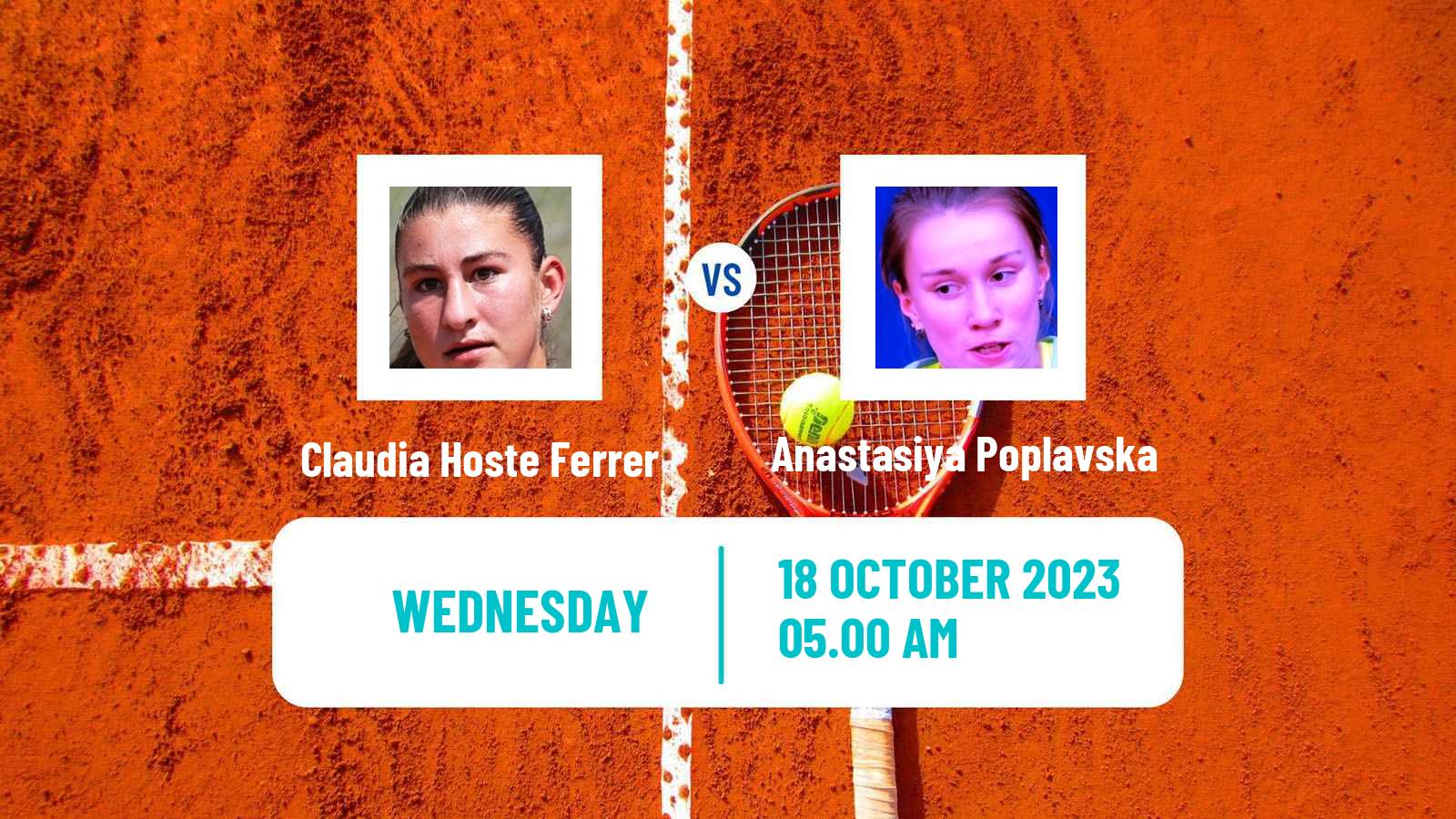 Tennis ITF W15 Heraklion 3 Women Claudia Hoste Ferrer - Anastasiya Poplavska