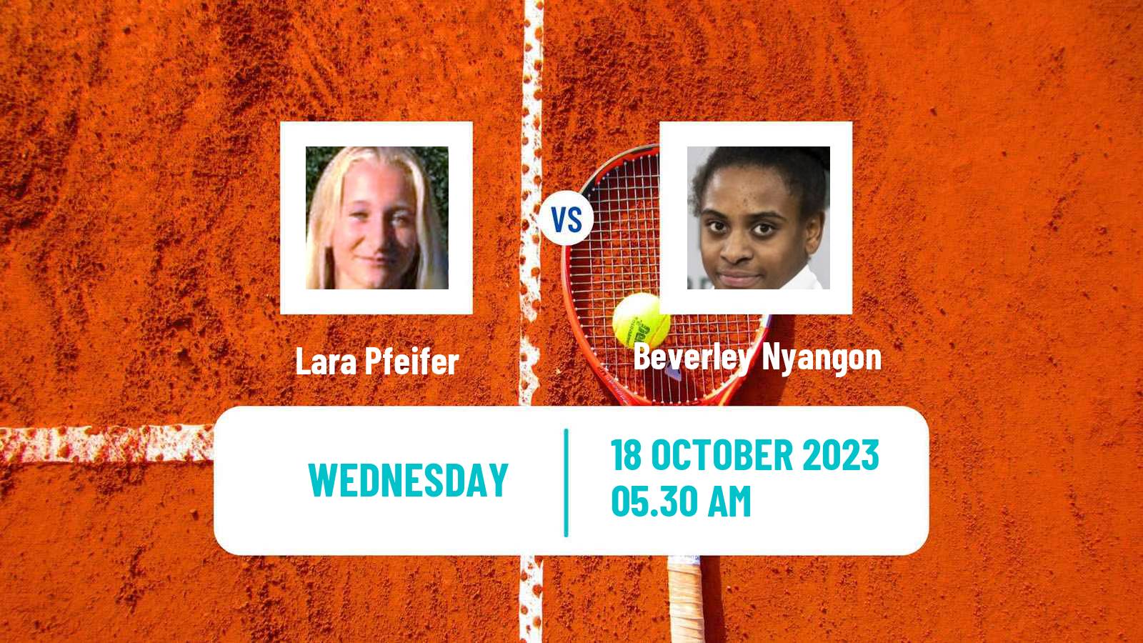 Tennis ITF W15 Monastir 37 Women Lara Pfeifer - Beverley Nyangon