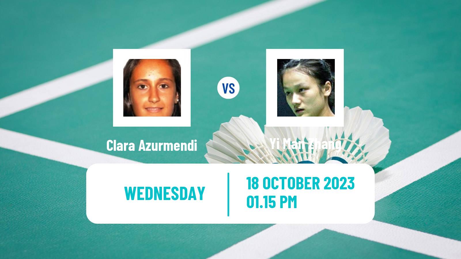 Badminton BWF World Tour Denmark Open Women Clara Azurmendi - Yi Man Zhang