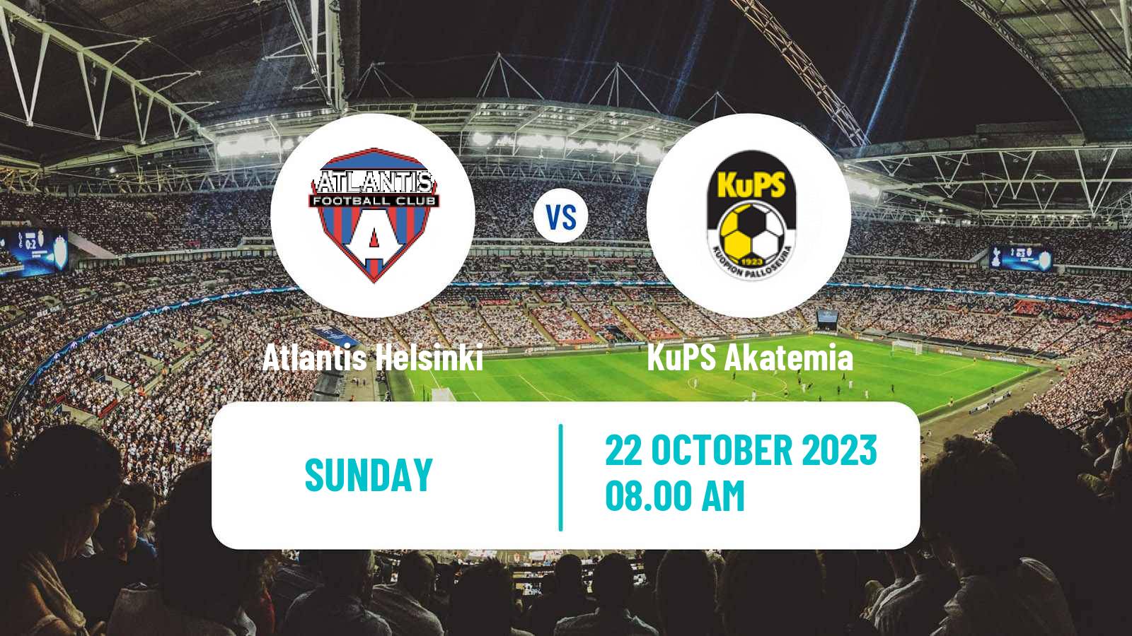 Soccer Finnish Kakkonen Promotion Play Offs Atlantis Helsinki - KuPS Akatemia