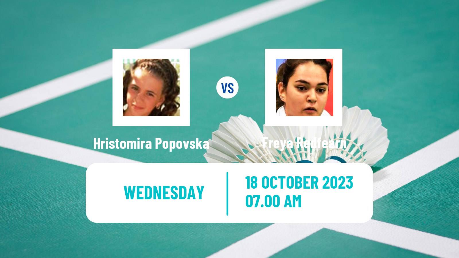 Badminton BWF World Tour Abu Dhabi Masters Women Hristomira Popovska - Freya Redfearn