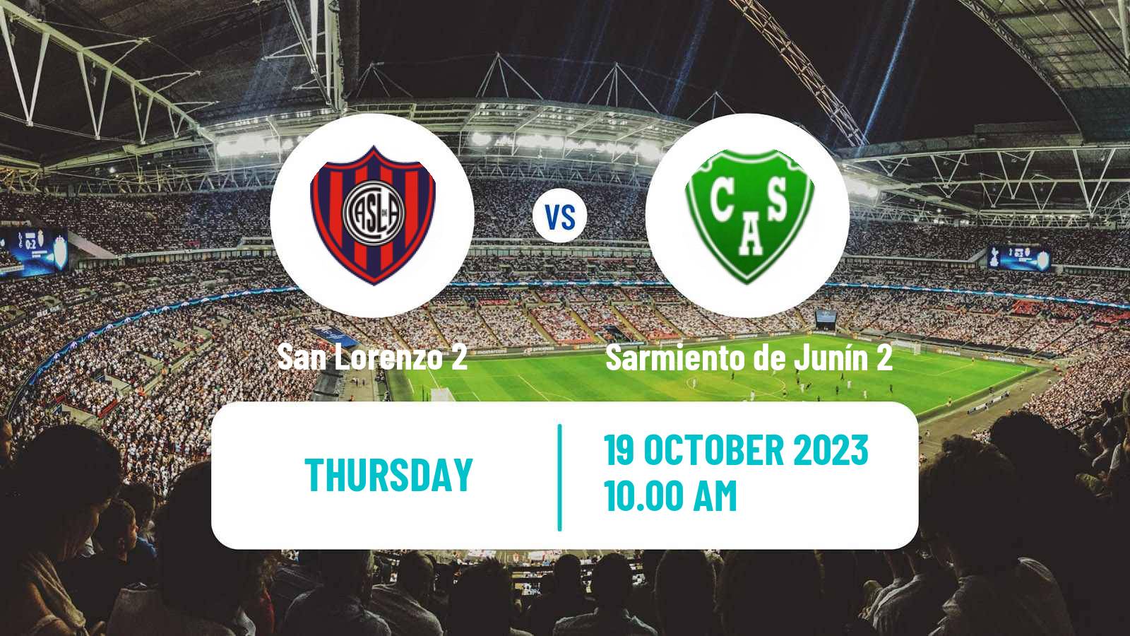 Soccer Argentinian Reserve League San Lorenzo 2 - Sarmiento de Junín 2