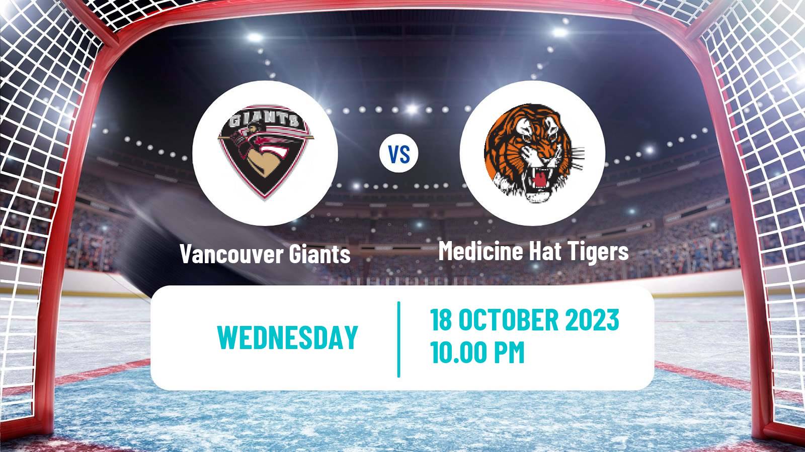 Hockey WHL Vancouver Giants - Medicine Hat Tigers