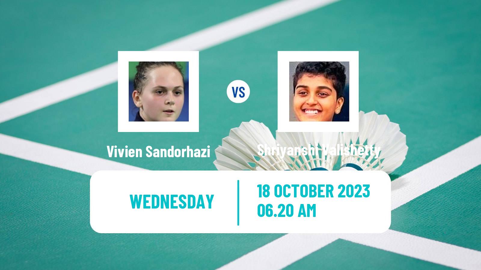 Badminton BWF World Tour Abu Dhabi Masters Women Vivien Sandorhazi - Shriyanshi Valishetty