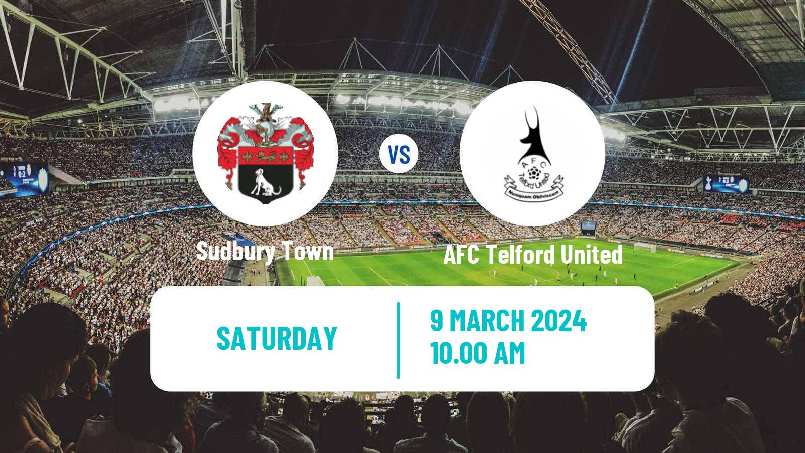 Soccer English Southern League Central Division Sudbury Town - AFC Telford United