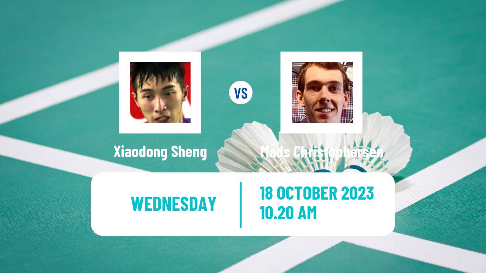 Badminton BWF World Tour Abu Dhabi Masters Men Xiaodong Sheng - Mads Christophersen