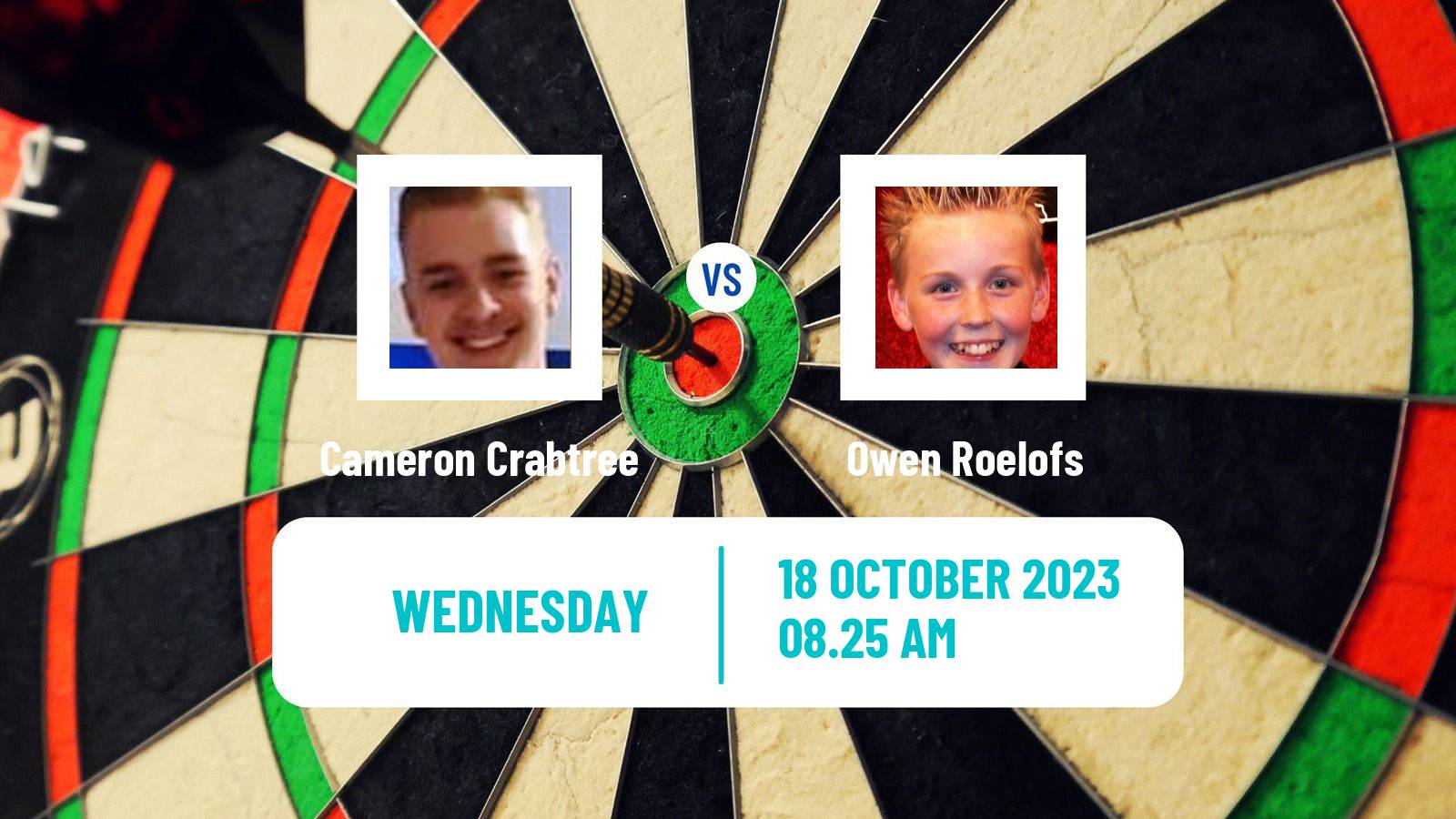 Darts Players Championship 25 2023 Cameron Crabtree - Owen Roelofs