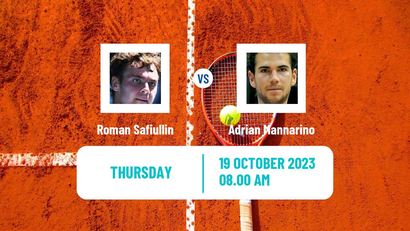 Tennis ATP Stockholm Roman Safiullin - Adrian Mannarino
