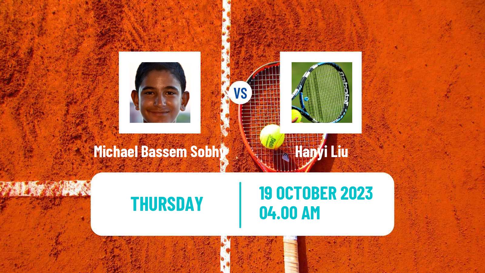 Tennis ITF M15 Sharm Elsheikh 14 Men Michael Bassem Sobhy - Hanyi Liu
