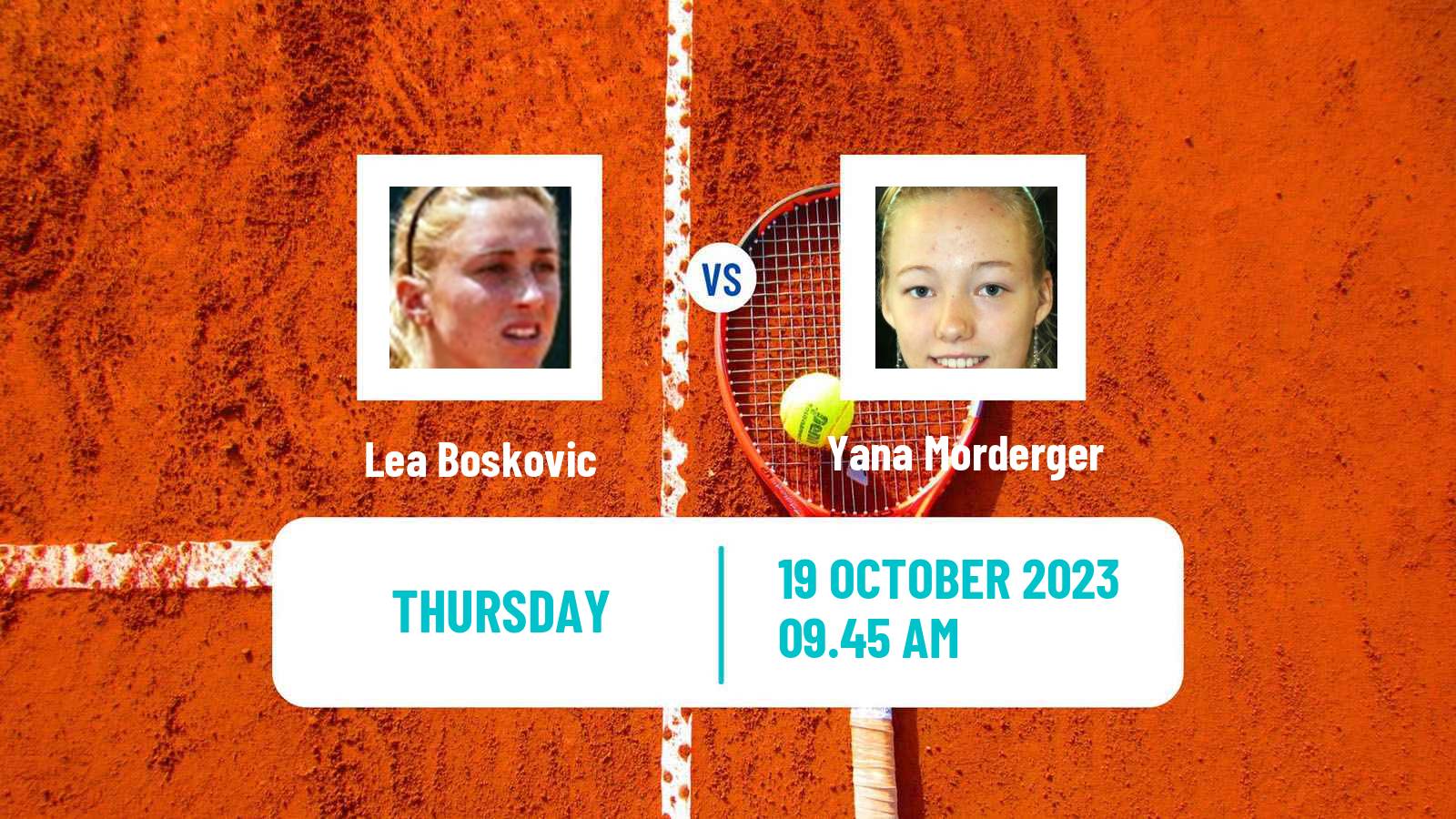 Tennis ITF W60 Hamburg Women Lea Boskovic - Yana Morderger