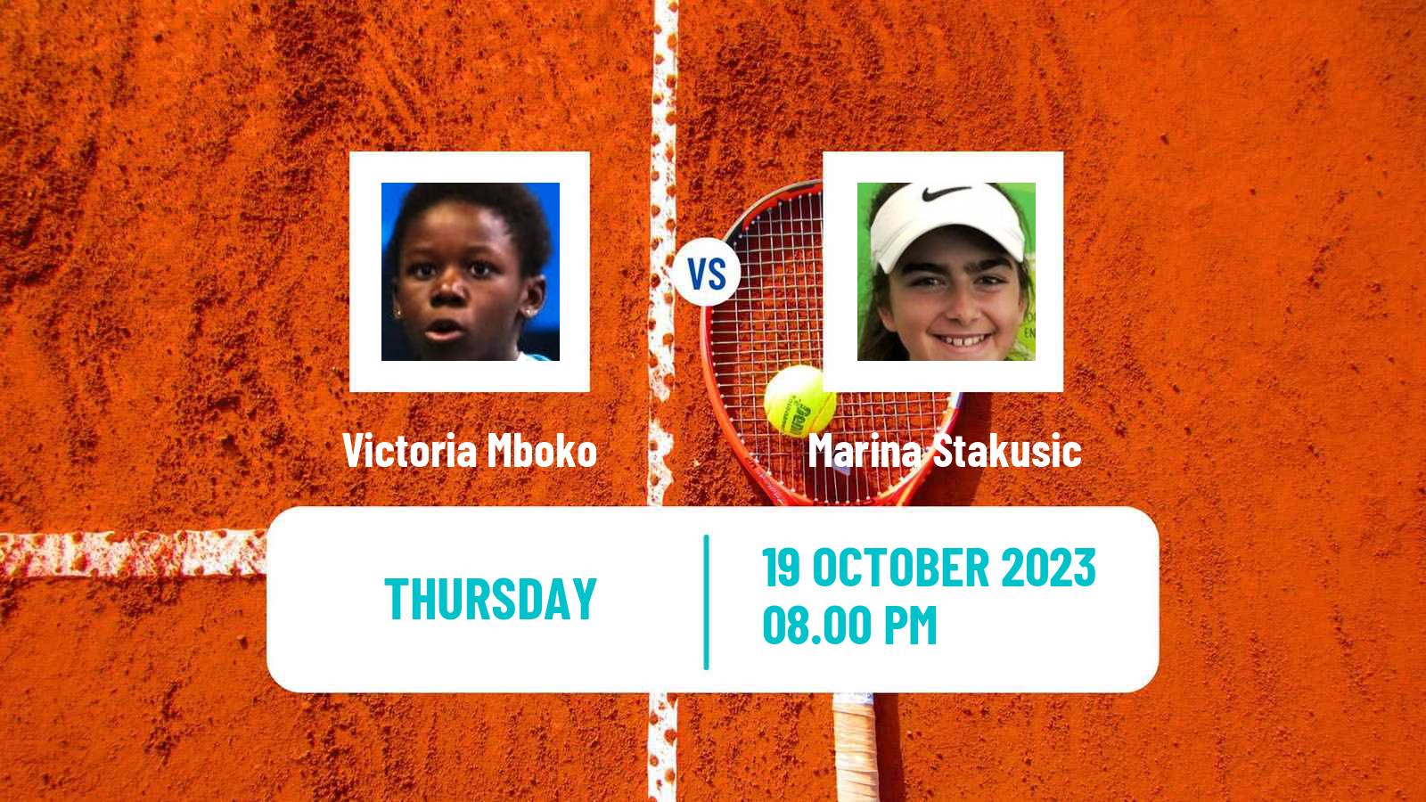 Tennis ITF W60 Saguenay Women Victoria Mboko - Marina Stakusic