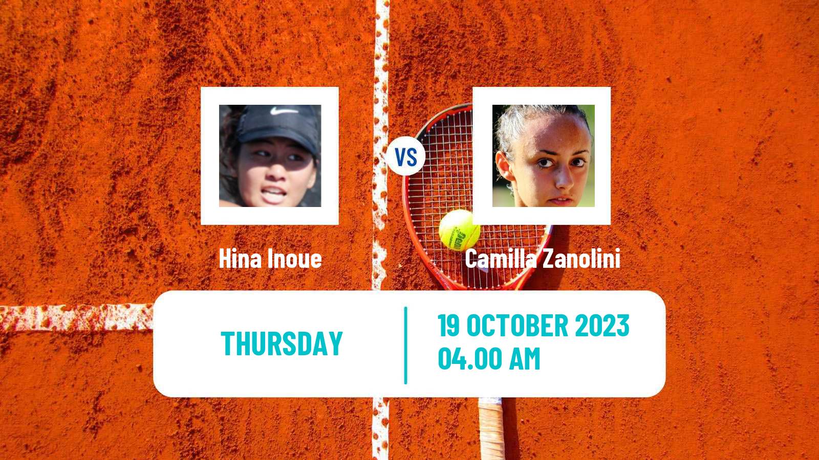Tennis ITF W15 Monastir 37 Women Hina Inoue - Camilla Zanolini