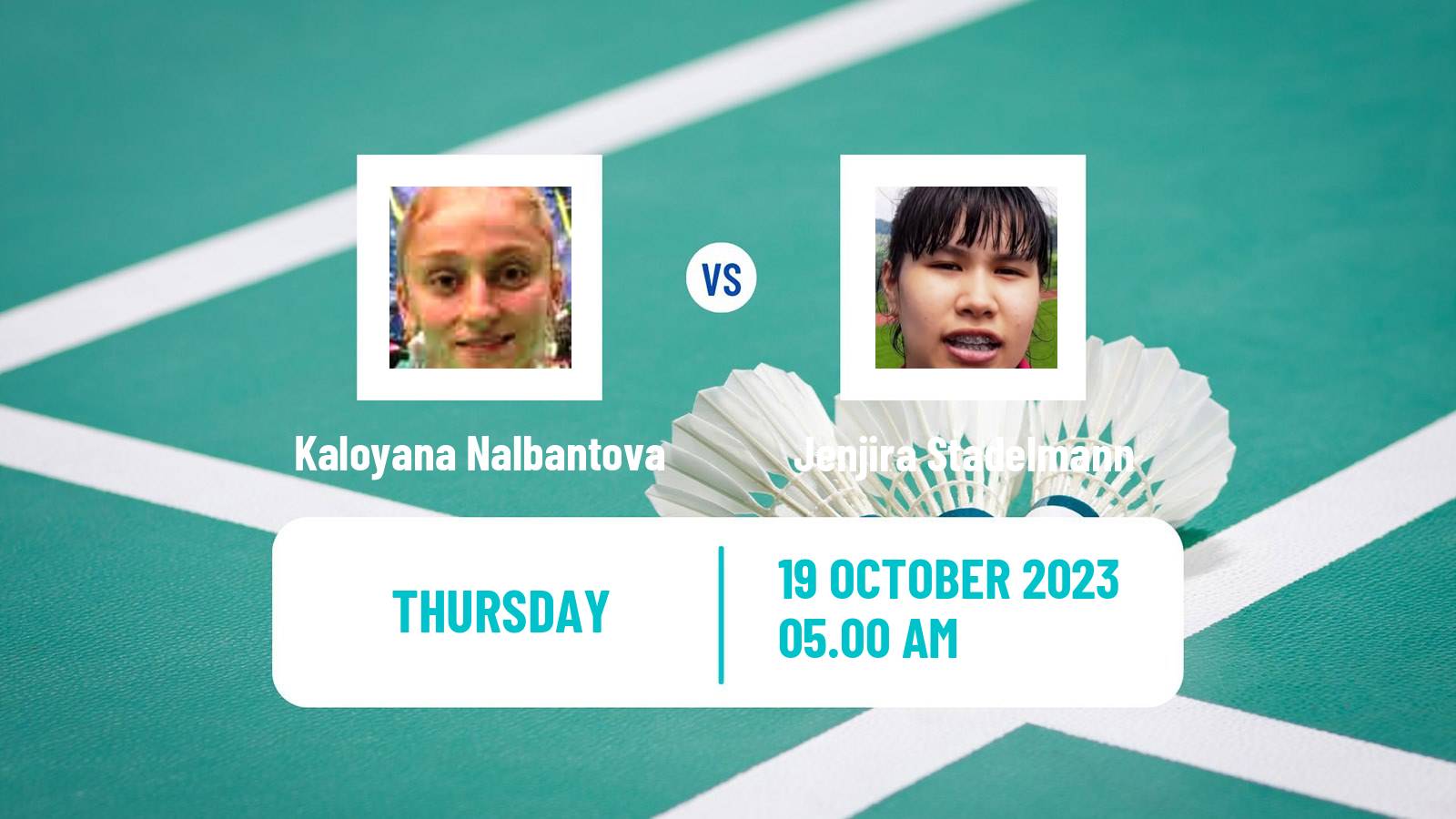 Badminton BWF World Tour Abu Dhabi Masters Women Kaloyana Nalbantova - Jenjira Stadelmann