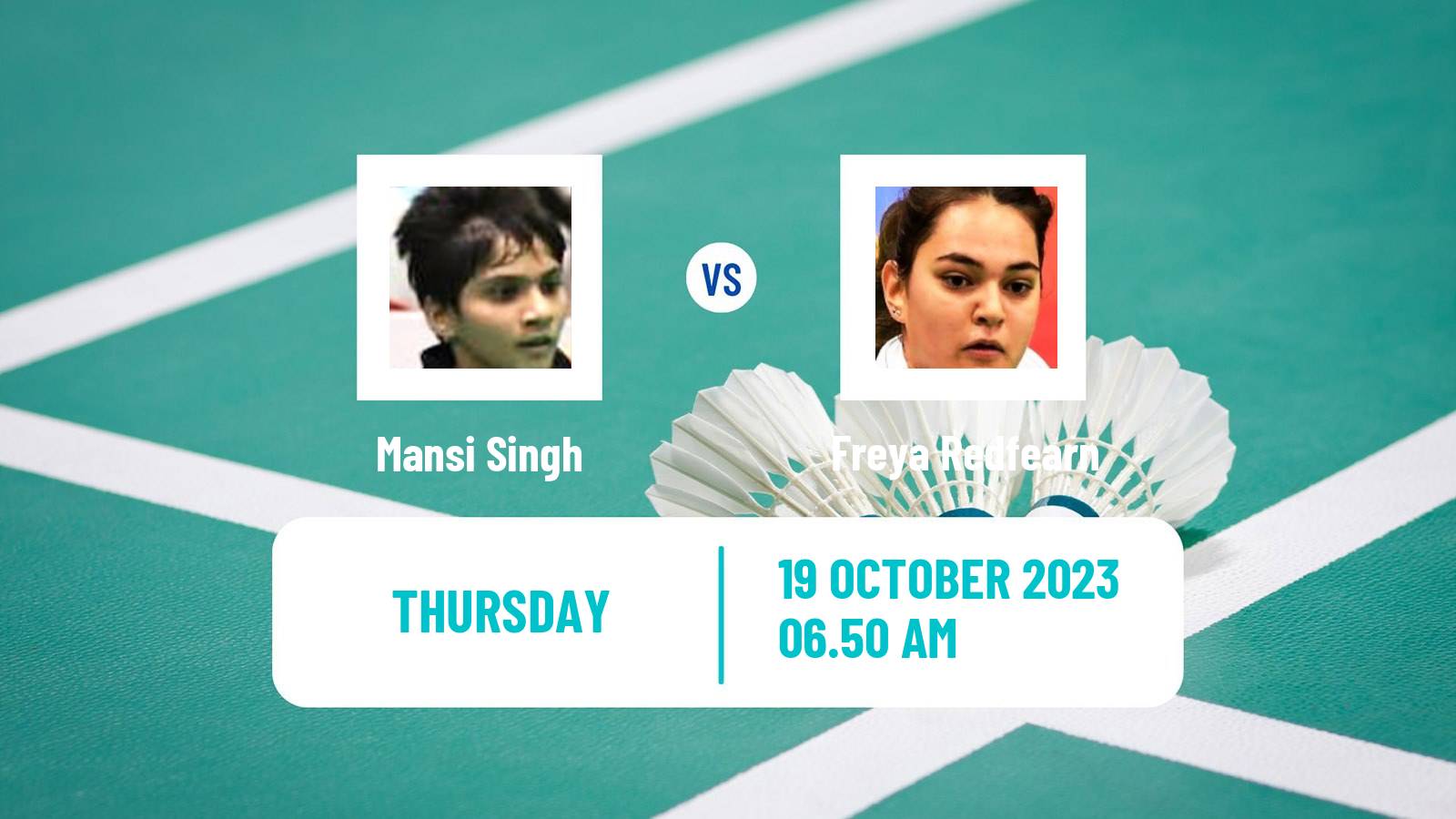 Badminton BWF World Tour Abu Dhabi Masters Women Mansi Singh - Freya Redfearn