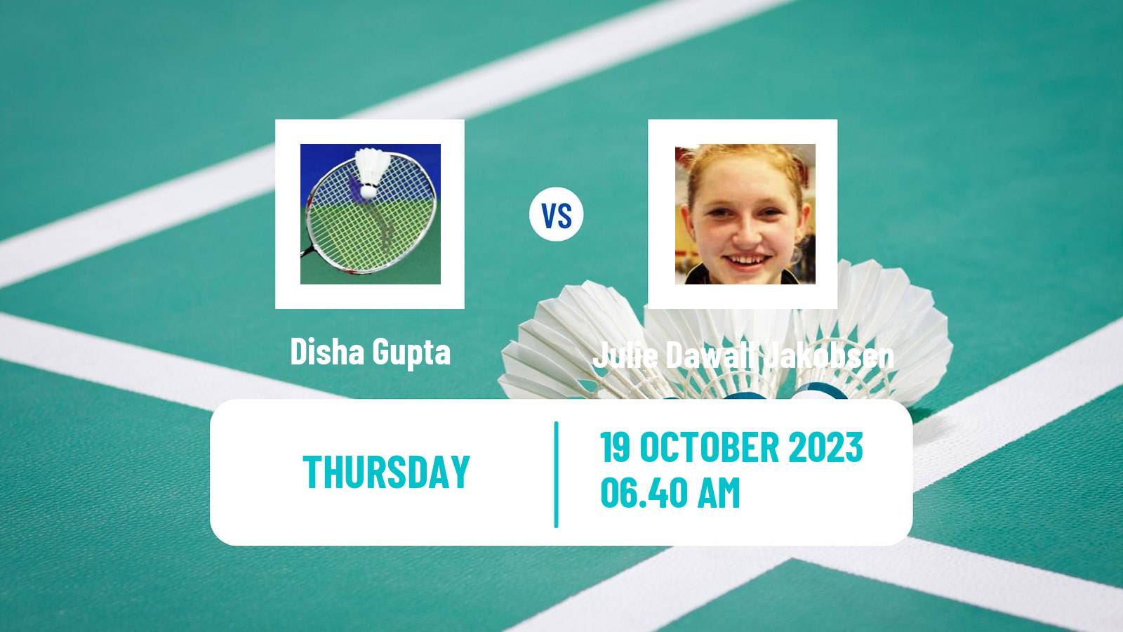 Badminton BWF World Tour Abu Dhabi Masters Women Disha Gupta - Julie Dawall Jakobsen