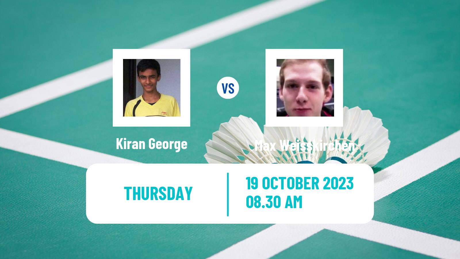 Badminton BWF World Tour Abu Dhabi Masters Men Kiran George - Max Weisskirchen