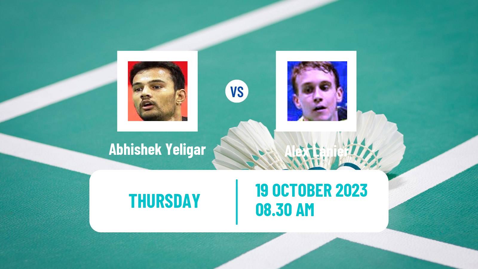 Badminton BWF World Tour Abu Dhabi Masters Men Abhishek Yeligar - Alex Lanier