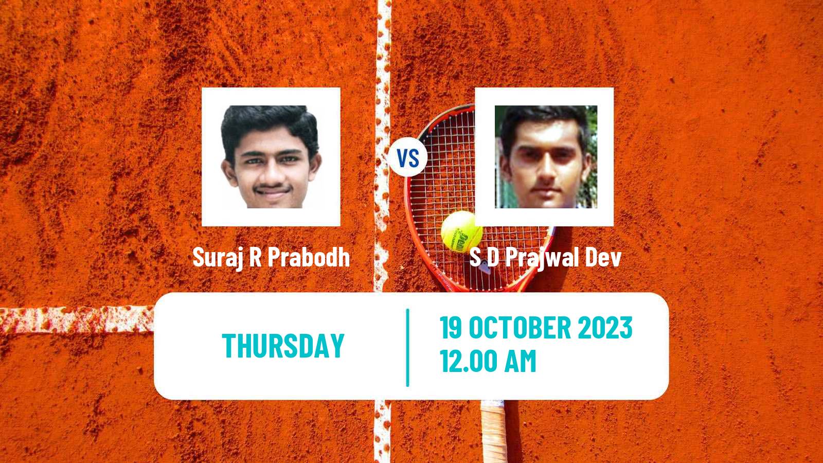 Tennis ITF M25 Dharwad Men Suraj R Prabodh - S D Prajwal Dev