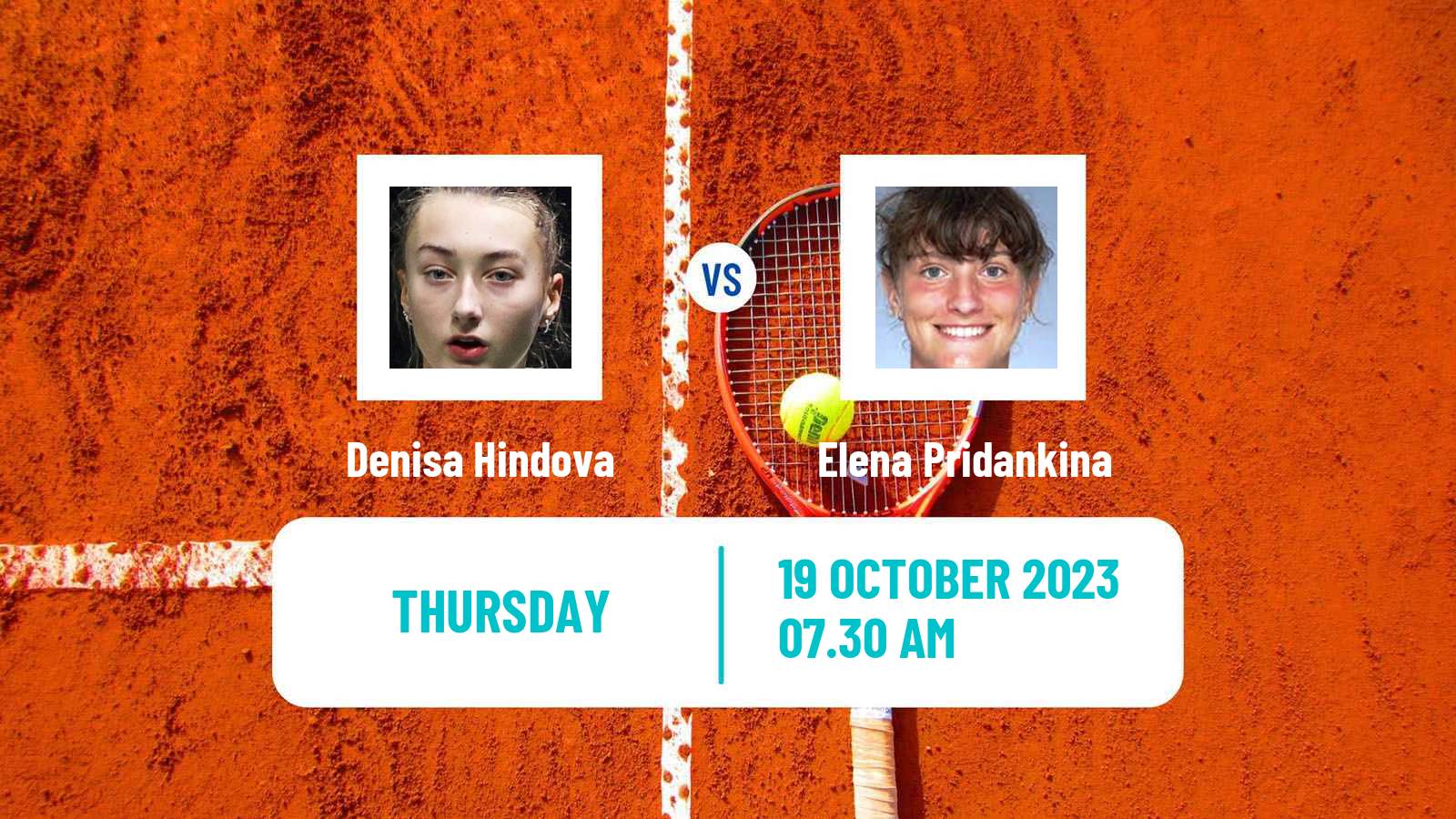 Tennis ITF W25 H Cherbourg En Cotentin Women Denisa Hindova - Elena Pridankina