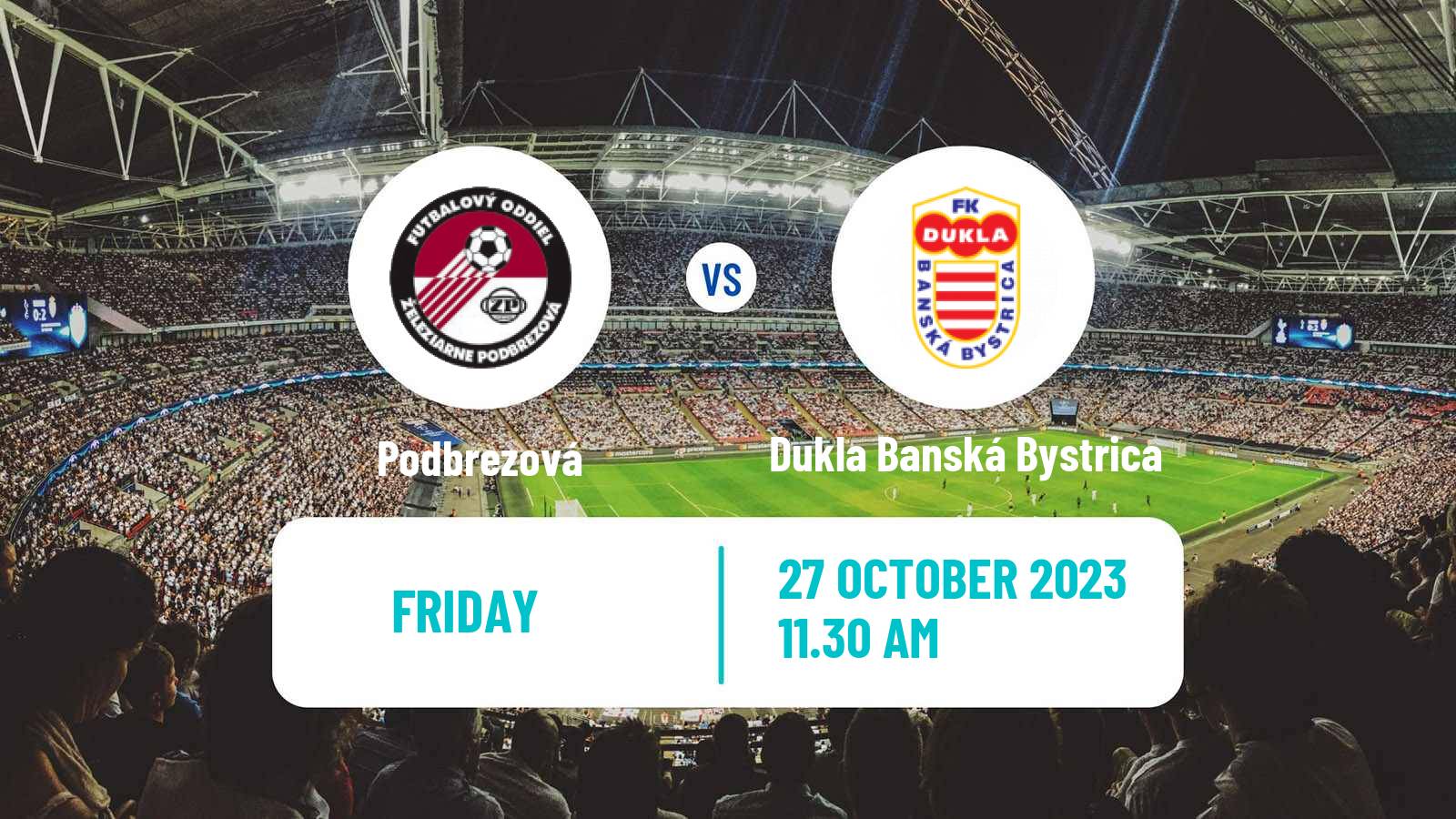 Soccer Slovak Superliga Podbrezová - Dukla Banská Bystrica