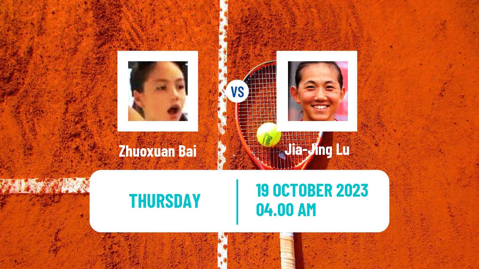 Tennis ITF W100 Shenzhen Women Zhuoxuan Bai - Jia-Jing Lu