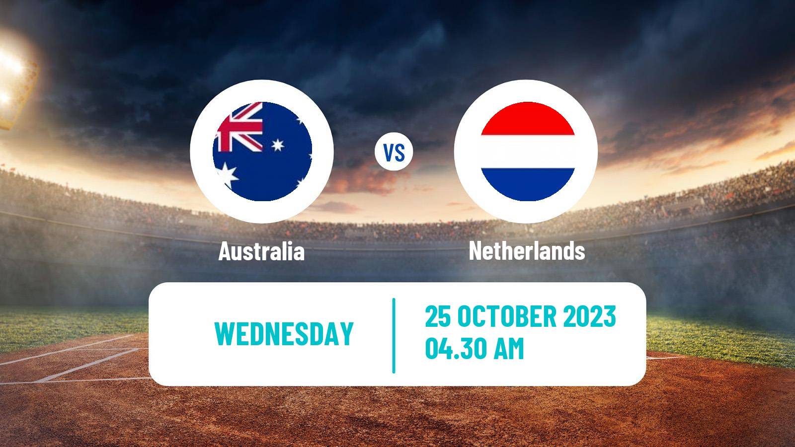 Cricket ICC World Cup Australia - Netherlands