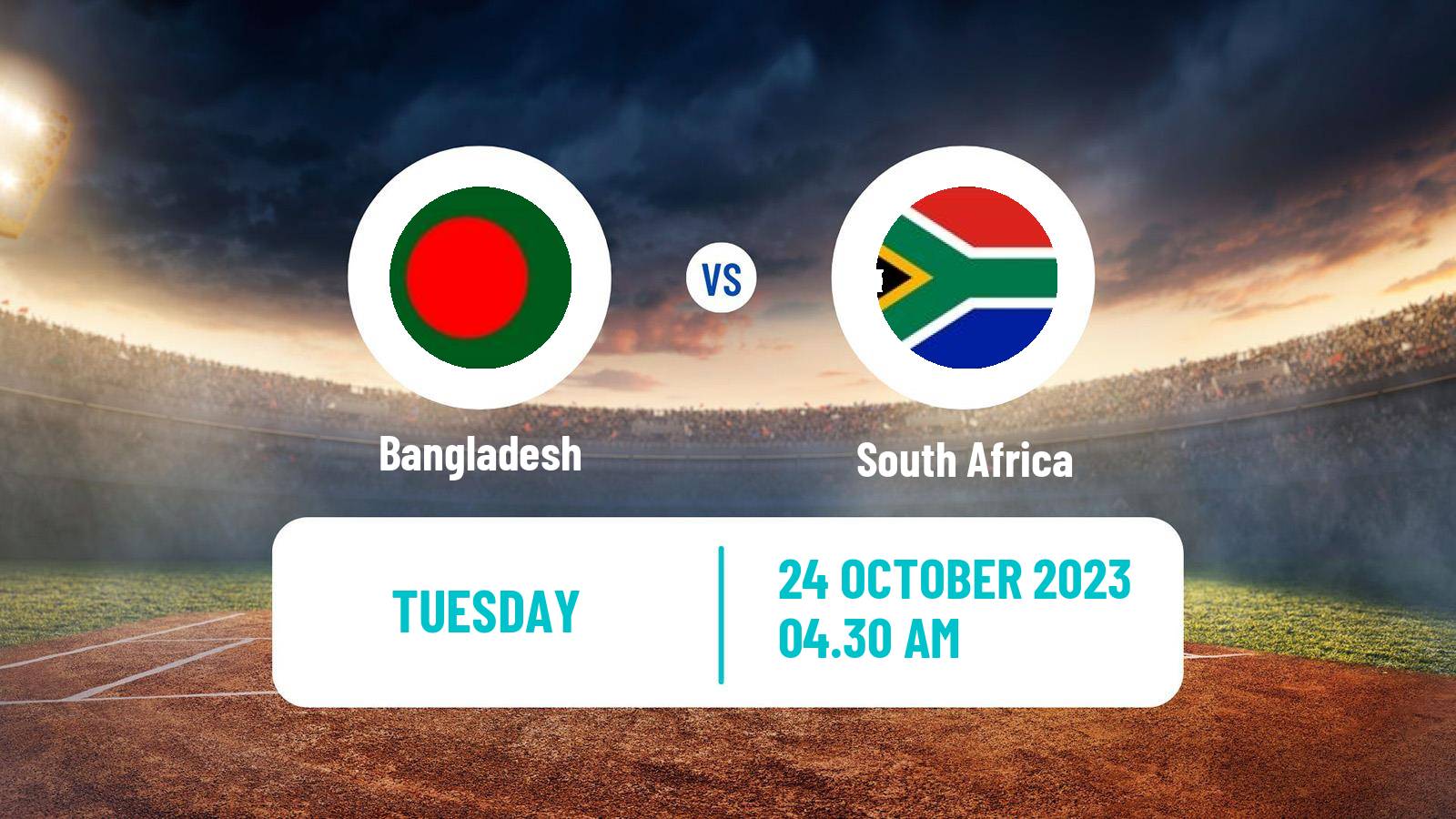 Cricket ICC World Cup Bangladesh - South Africa