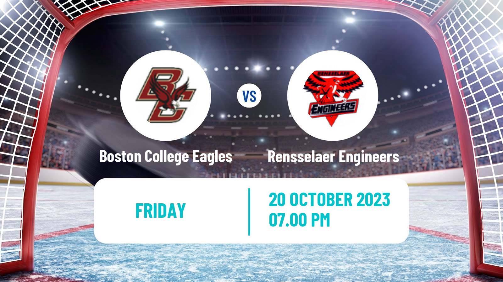 Hockey NCAA Hockey Boston College Eagles - Rensselaer Engineers