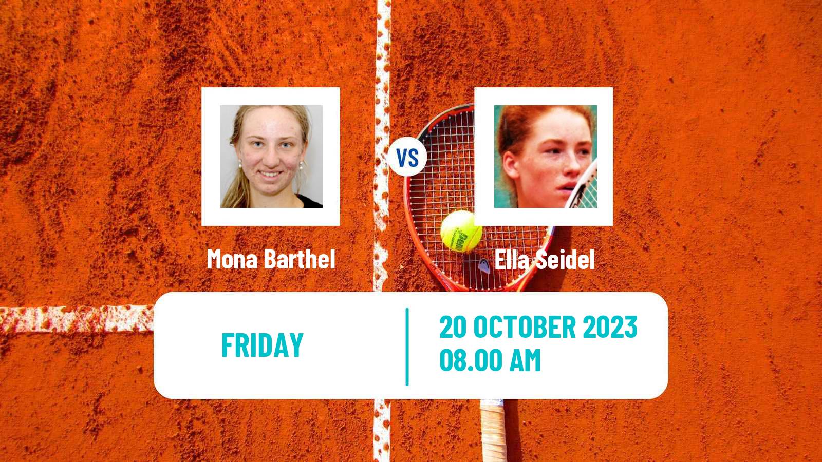 Tennis ITF W60 Hamburg Women Mona Barthel - Ella Seidel