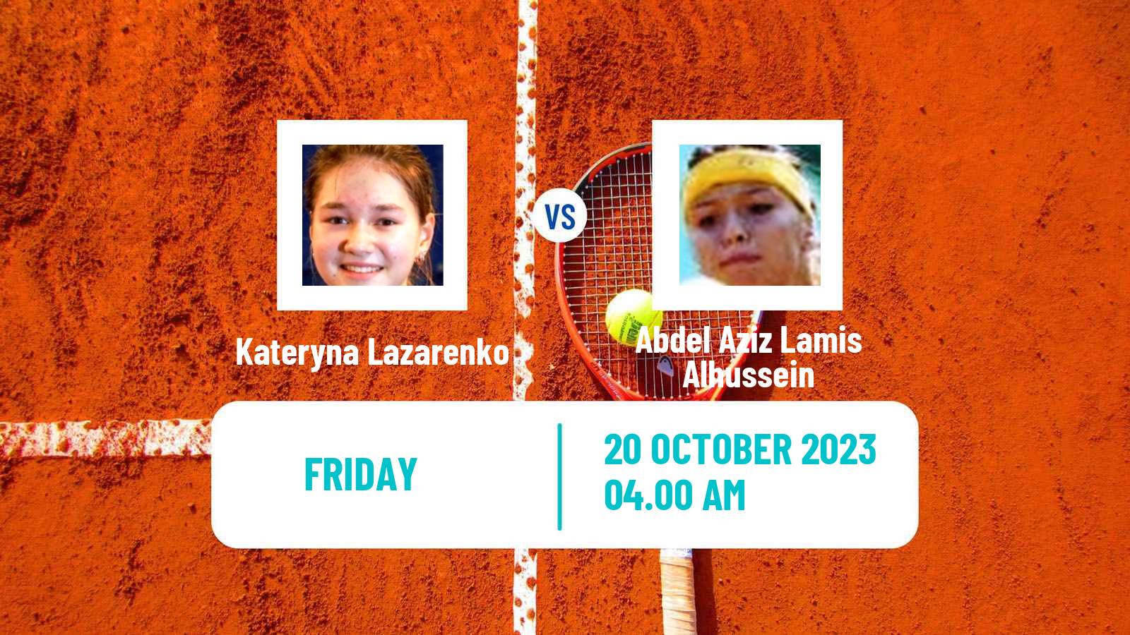 Tennis ITF W15 Sharm Elsheikh 15 Women Kateryna Lazarenko - Abdel Aziz Lamis Alhussein