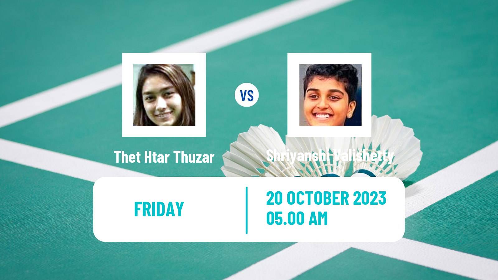 Badminton BWF World Tour Abu Dhabi Masters Women Thet Htar Thuzar - Shriyanshi Valishetty