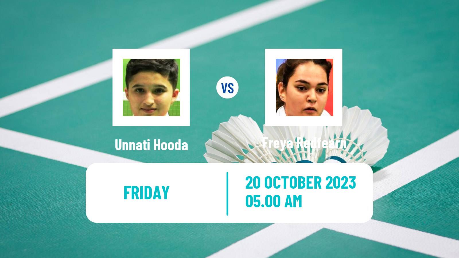 Badminton BWF World Tour Abu Dhabi Masters Women Unnati Hooda - Freya Redfearn