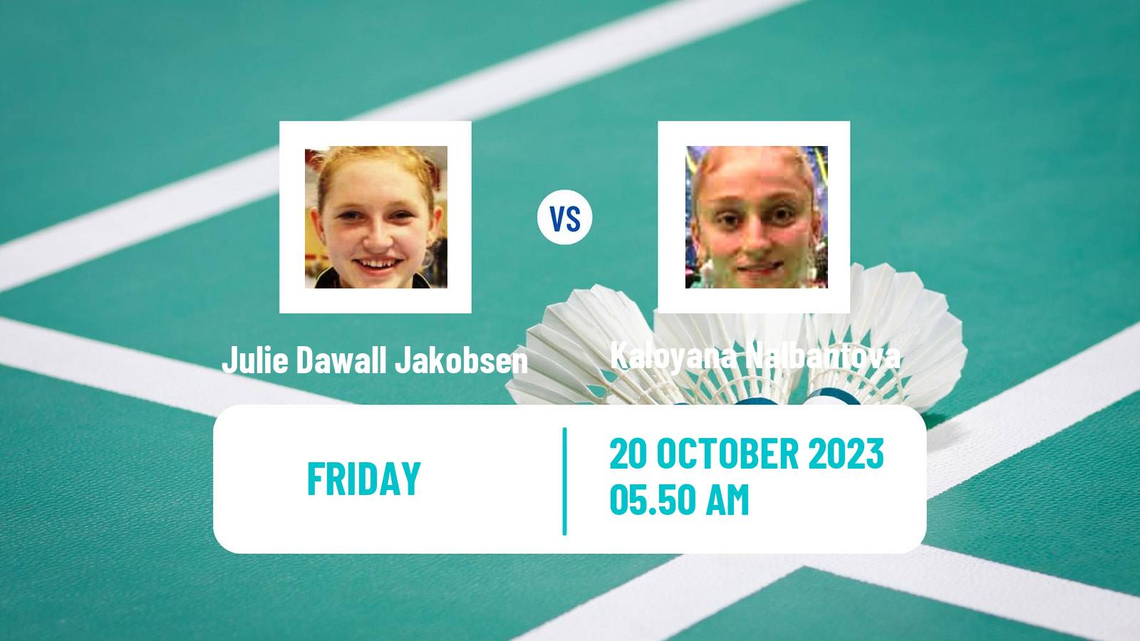 Badminton BWF World Tour Abu Dhabi Masters Women Julie Dawall Jakobsen - Kaloyana Nalbantova