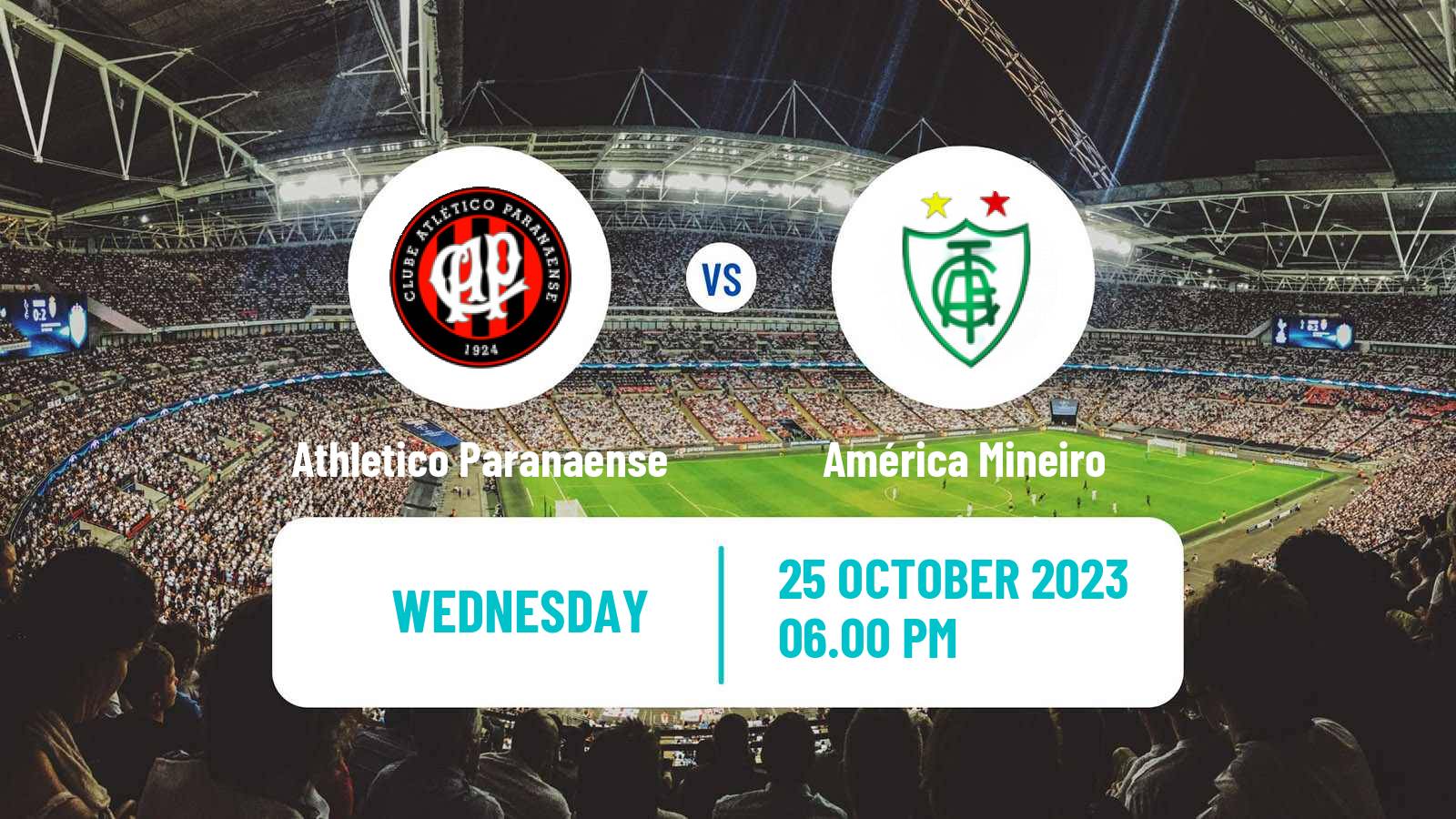 Soccer Brazilian Serie A Athletico Paranaense - América Mineiro