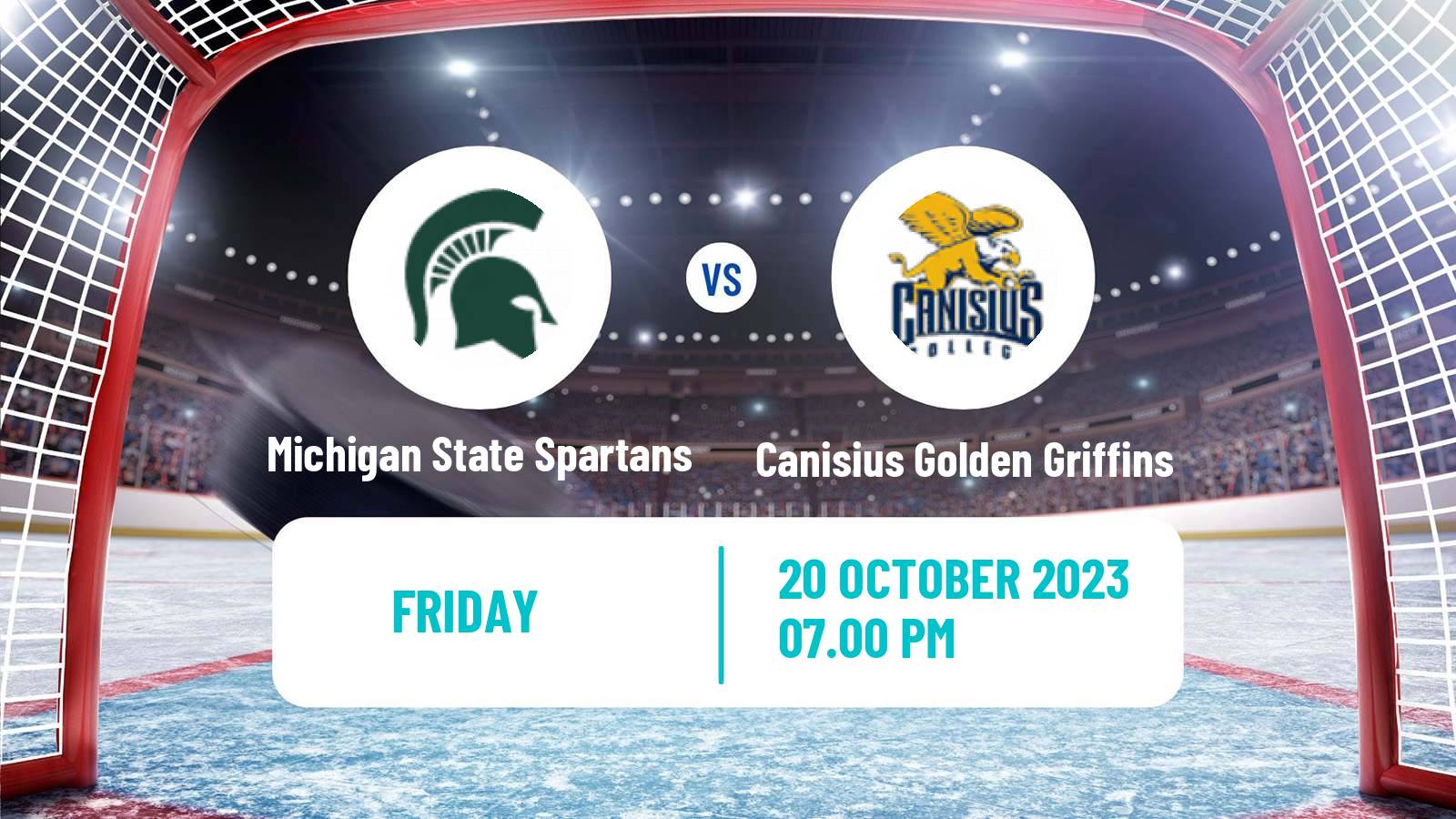 Hockey NCAA Hockey Michigan State Spartans - Canisius Golden Griffins