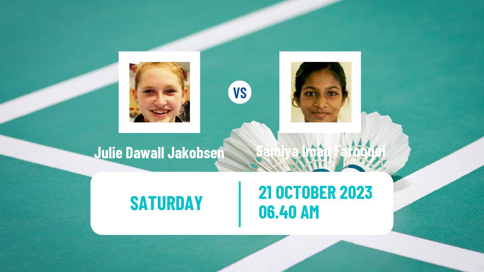 Badminton BWF World Tour Abu Dhabi Masters Women Julie Dawall Jakobsen - Samiya Imad Farooqui