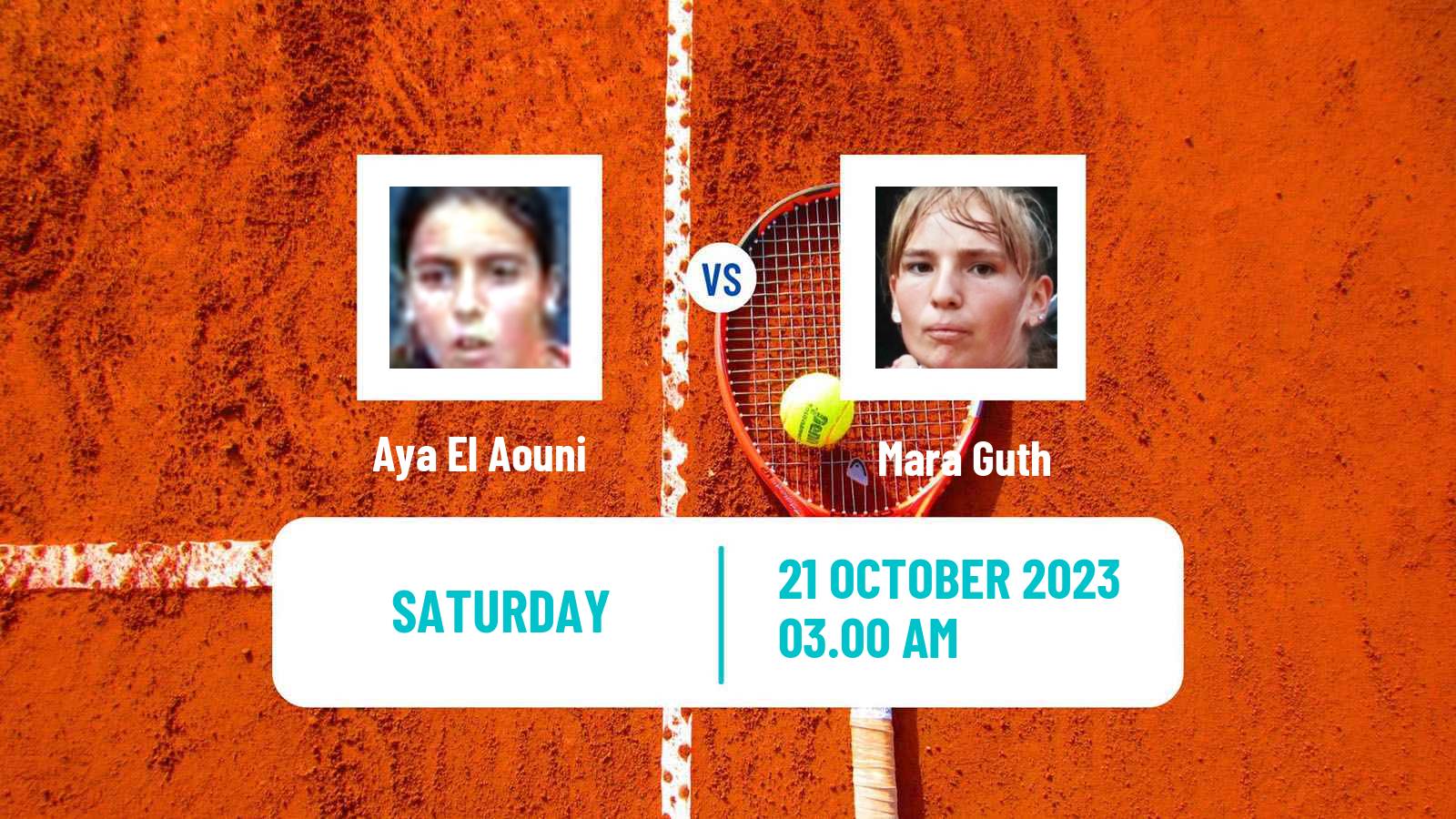 Tennis ITF W15 Heraklion 3 Women Aya El Aouni - Mara Guth