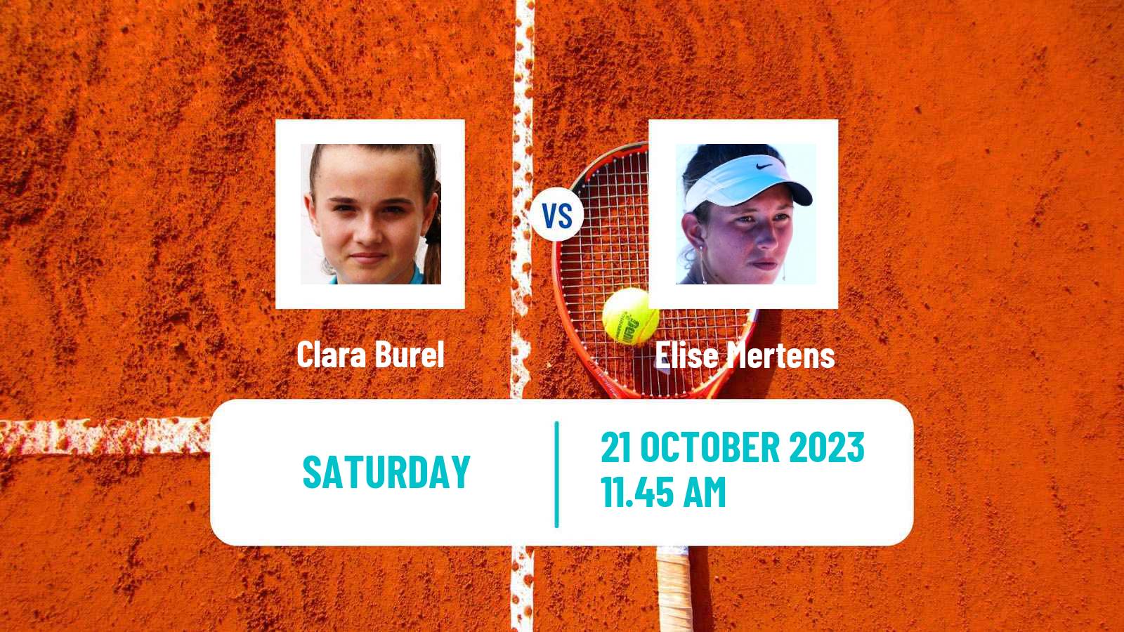 Tennis WTA Monastir Clara Burel - Elise Mertens