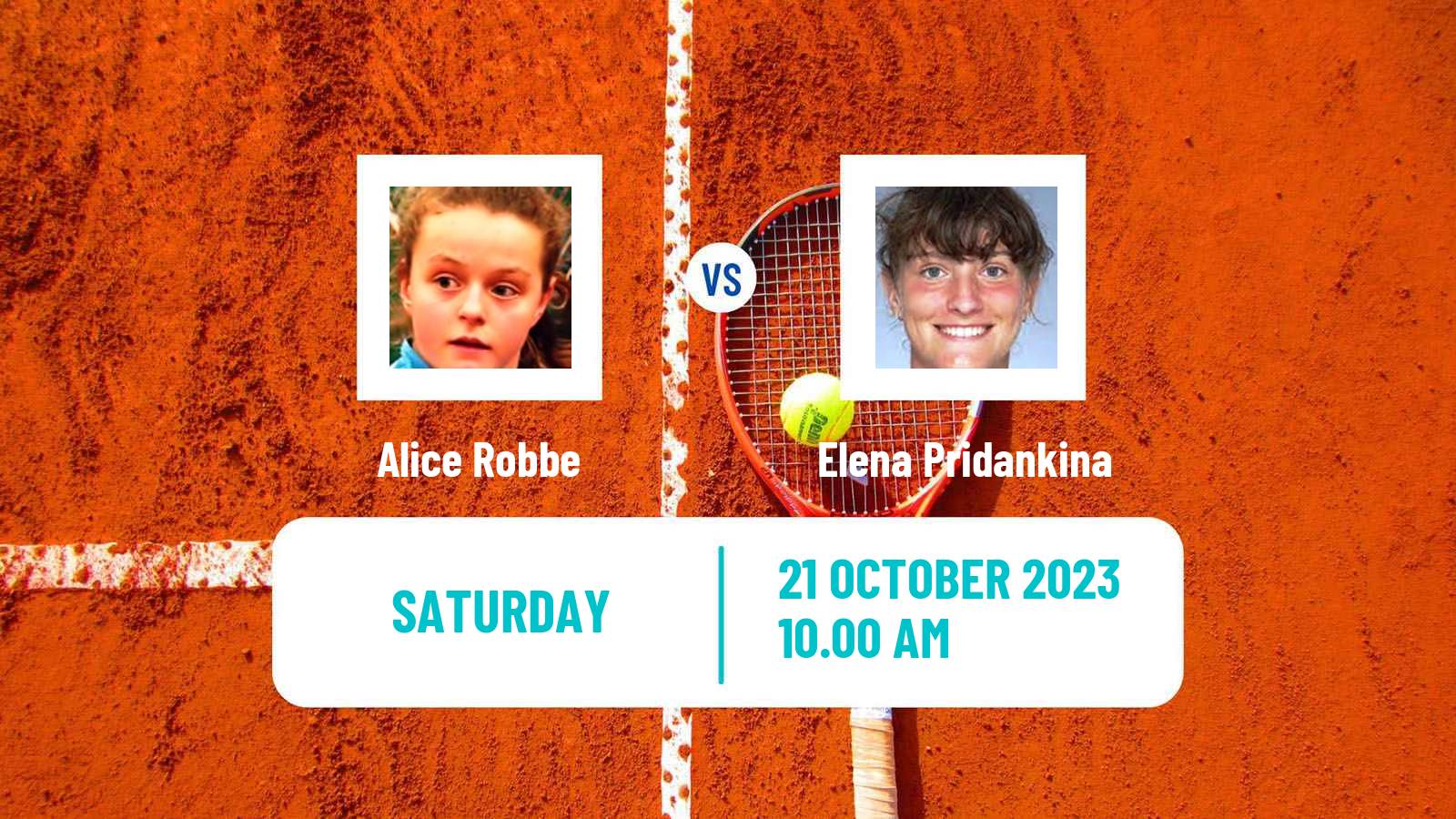Tennis ITF W25 H Cherbourg En Cotentin Women Alice Robbe - Elena Pridankina